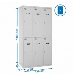 SIMONLOCKER PROF.MON.TANDEM 3/6 400 (1200) GRIS