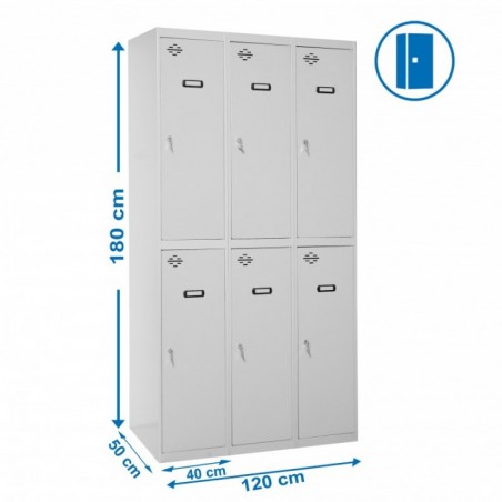 SIMONLOCKER PROF.MON.TANDEM 3/6 400 (1200) GRIS