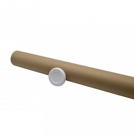 TUBO CARTON 1m CON TAPA de 75mm
