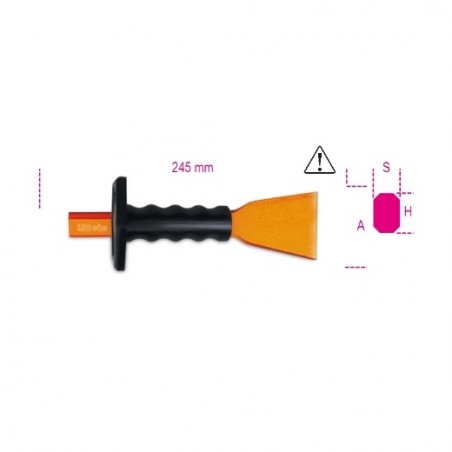 1702N/PM 70 Cincel de corte extraplano con mango protector
