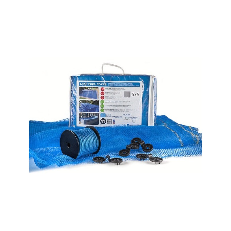 CUBIERTA MALLA PISCINAS ANTI-HOJAS 3x5m