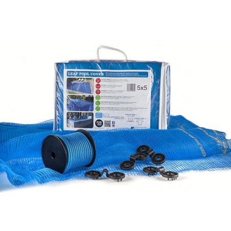 CUBIERTA MALLA PISCINAS ANTI-HOJAS 4x8m