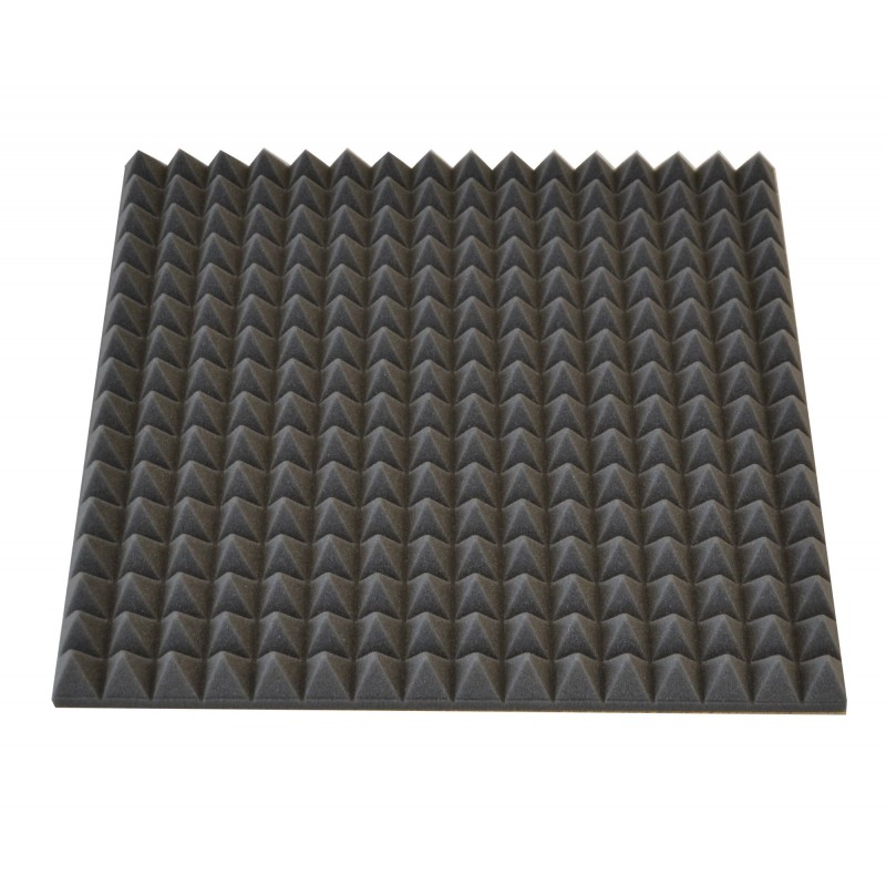 ESPUMA ACUSTICA PIRAMIDE AUTO ADHESIVA 45X45X4,3cm (8ud)