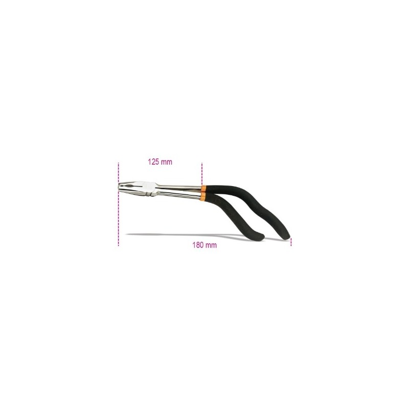 1475U Alicate universal cromado brillante, con mangos tipo pistola recubiertos con 2 capas de PVC
