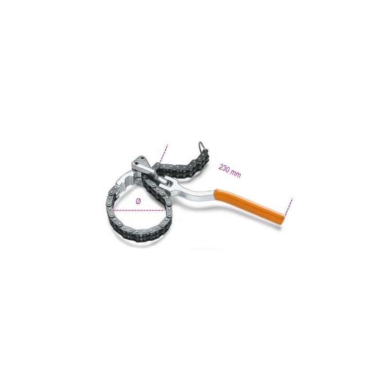1488L Llave articulada de cadena doble para filtros de aceite