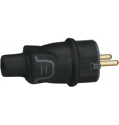 CLAVIJA CAUCHO 2P+T 16A NEGRA