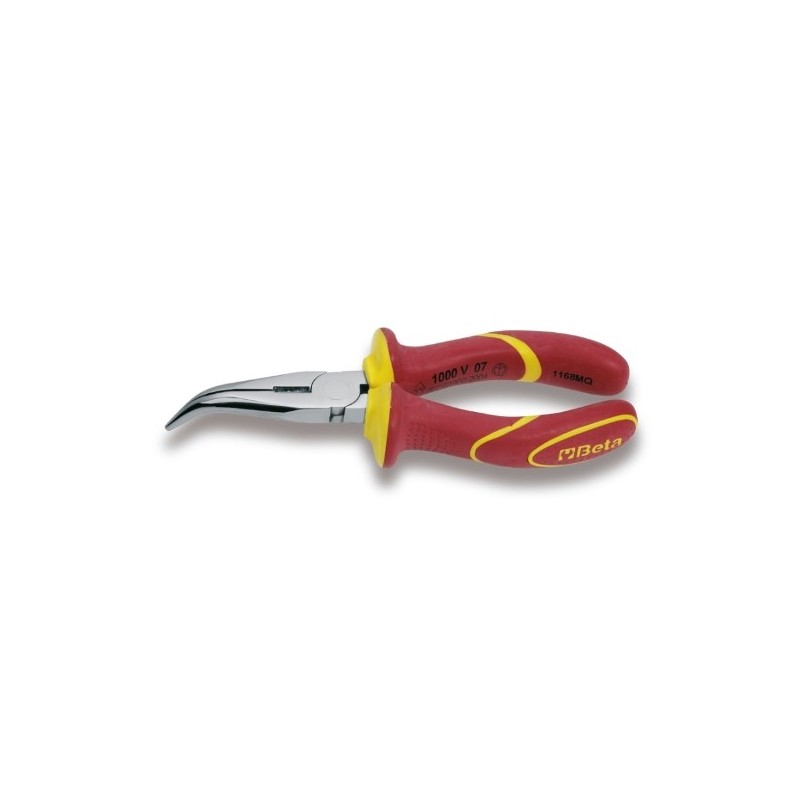 1168MQ 200 Alicate de bocas semirredondas acodadas largas, aislado