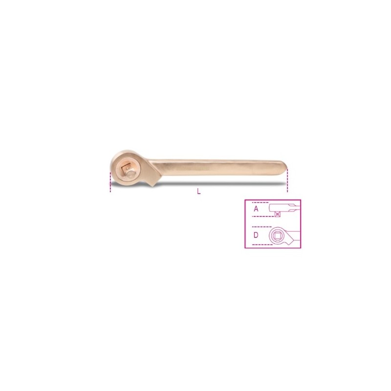 921BA/50 Carraca simple con cuadrado corredizo de 1/2&quot,, antichispa