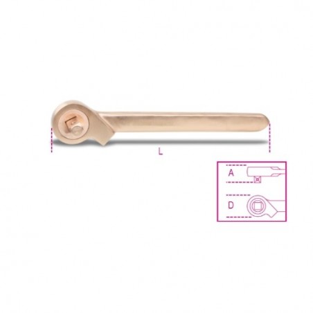921BA/50 Carraca simple con cuadrado corredizo de 1/2&quot,, antichispa