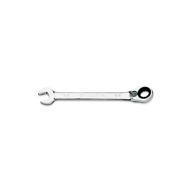 142AS 5/16 Llave combinada con carraca reversible, cromada