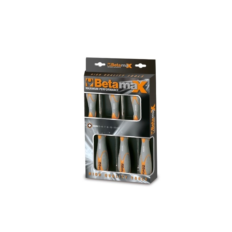 943BX/D6 Juego de 6 destornilladores con vaso hexagonal largo