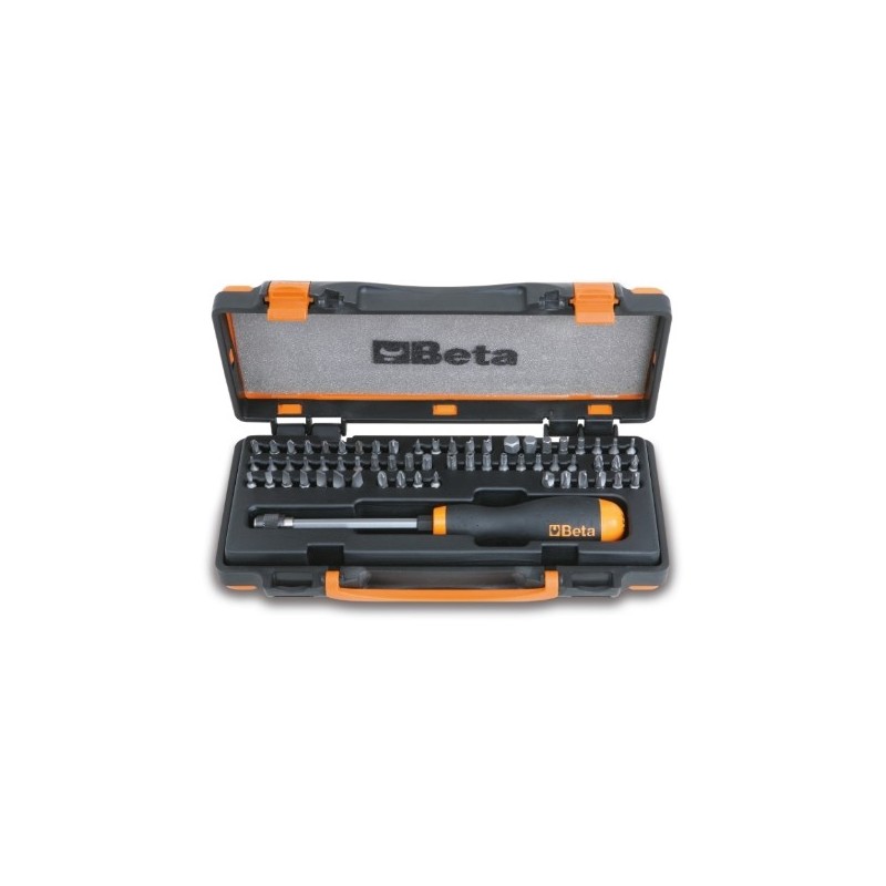 861/C61P Surtido de 61 puntas y 1 portapuntas magnético de desenganche rápido, en caja de metal