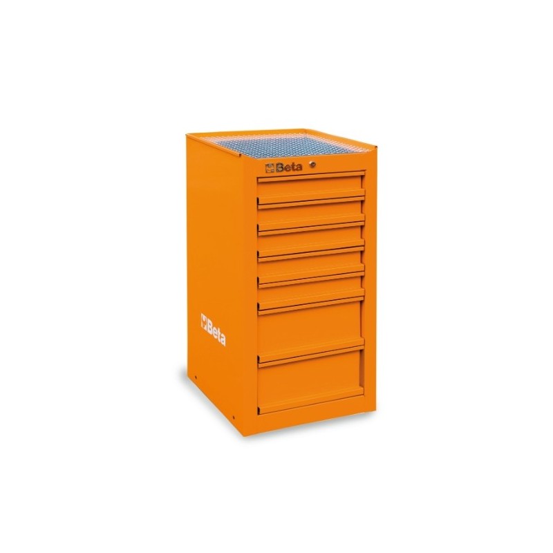 C38L-O Cajonera lateral con 7 cajones, naranja