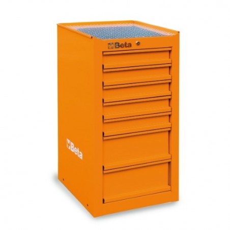 C38L-O Cajonera lateral con 7 cajones, naranja