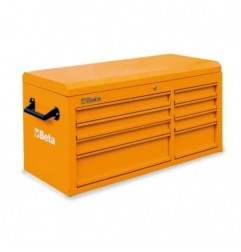 C38T-O Cajonera con 8 cajones y módulo portaherramientas, naranja