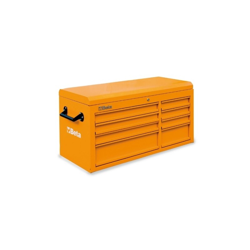 C38T-R Cajonera con 8 cajones y módulo portaherramientas, rojo