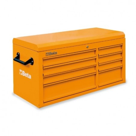 C38T-R Cajonera con 8 cajones y módulo portaherramientas, rojo