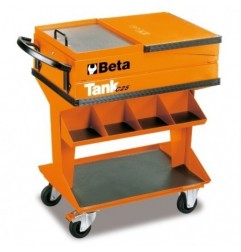 C25 Carro Tank con bandeja, naranja