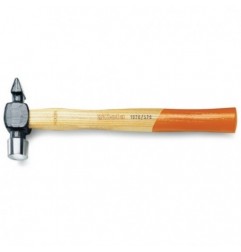 1378 340 Martillo de cabeza redonda y boca simétrica para caldereros y hojalateros, mango de madera