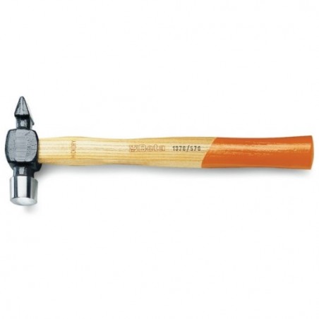 1378 340 Martillo de cabeza redonda y boca simétrica para caldereros y hojalateros, mango de madera