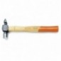 1378 570 Martillo de cabeza redonda y boca simétrica para caldereros y hojalateros, mango de madera