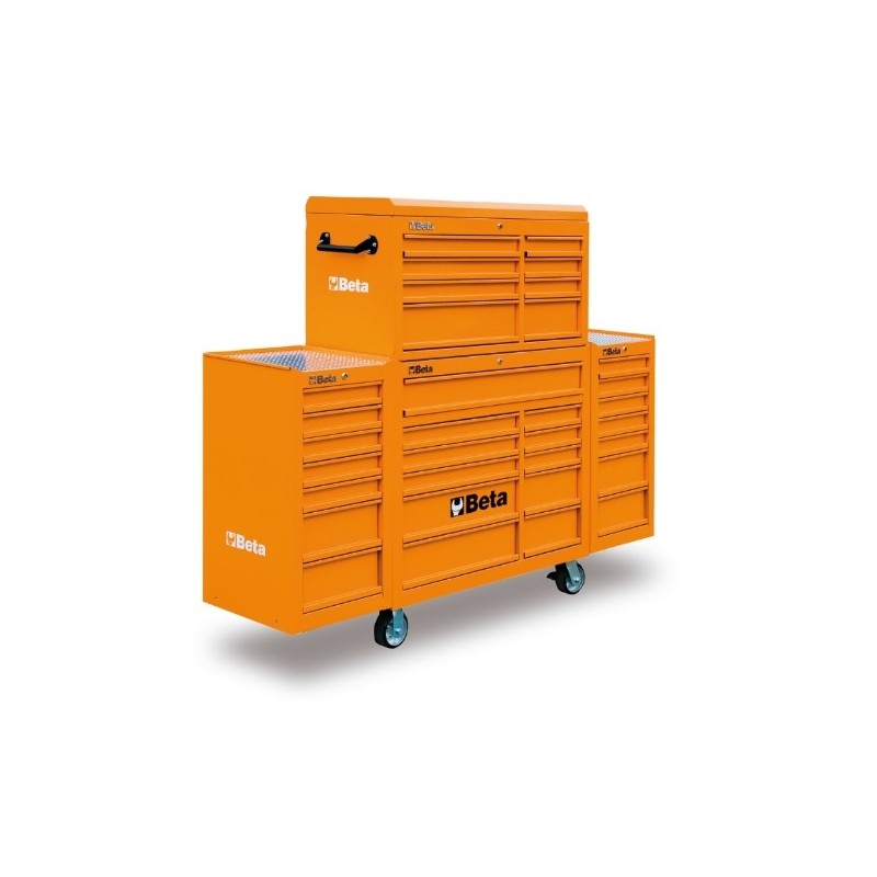 C38C-O Cajonera móvil con 33 cajones, naranja