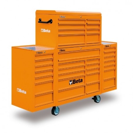 C38C-O Cajonera móvil con 33 cajones, naranja