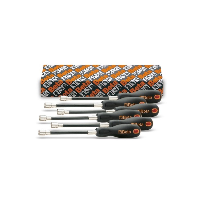 943FL/S6 Juego de 6 destornilladores flexibles con vaso hexagonal