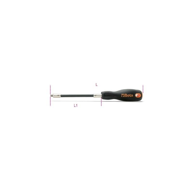 900/32 Mango cuadrado de 1/4&quot, flexible
