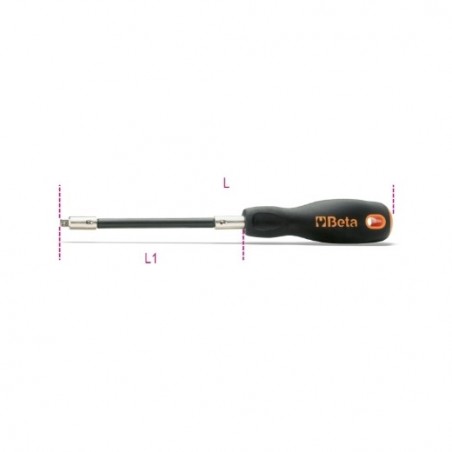 900/32 Mango cuadrado de 1/4&quot, flexible