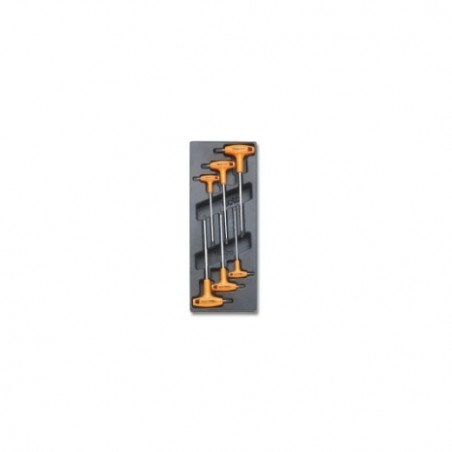T55 Termoformado rígido con llaves acodadas para tornillos Torx&reg,, con mango