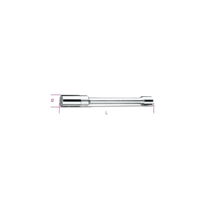 956L 16 Vaso poligonal con cuadrado hembra de 1/2&quot,, de tipo largo, para bujías