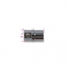 123E1/4 Adaptador para portapuntas de 1/4&quot, para llaves de carraca 10 mm, cromado