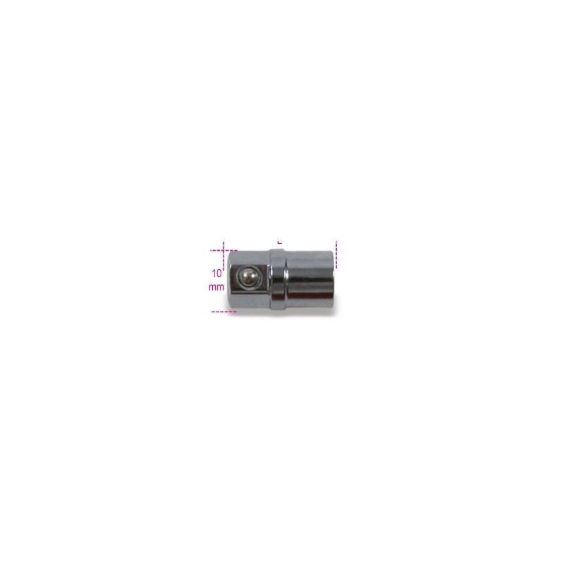 123E1/4 Adaptador para portapuntas de 1/4&quot, para llaves de carraca 10 mm, cromado