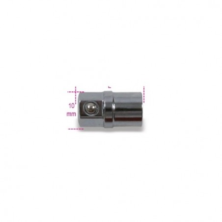123E1/4 Adaptador para portapuntas de 1/4&quot, para llaves de carraca 10 mm, cromado