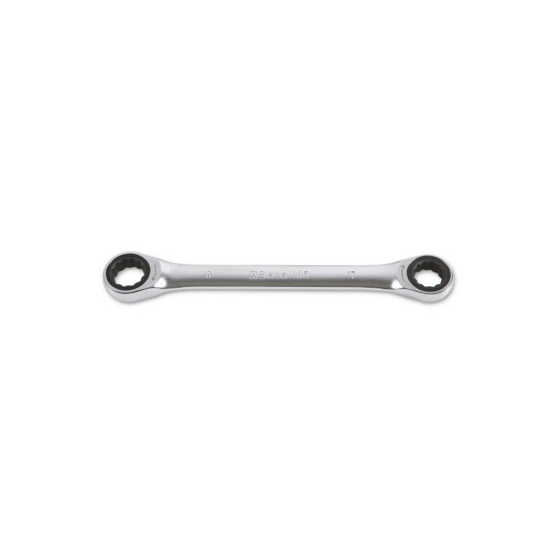195 8X10 Llave de carraca poligonal doble, cromada