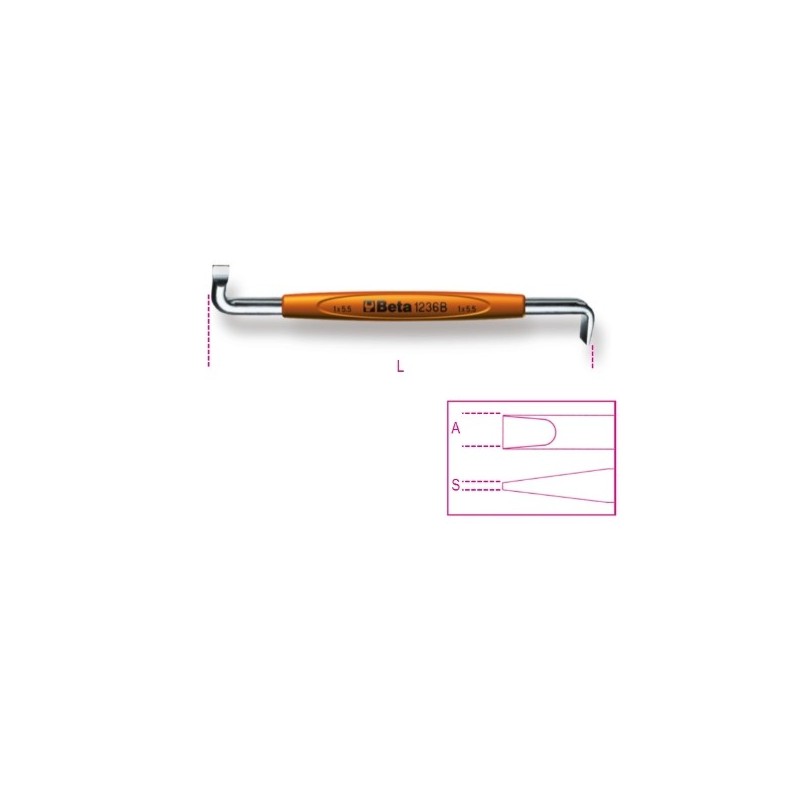 1236B 1,2X8 Destornillador acodado plano