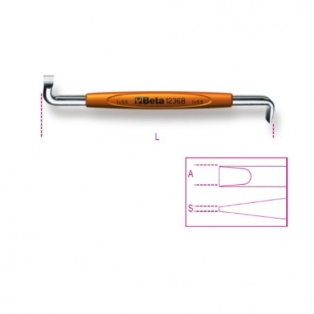 1236B 1,2X8 Destornillador acodado plano