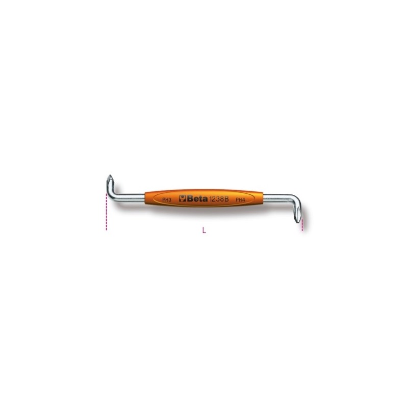 1238B 3-4 Destornillador acodado Phillips&reg,