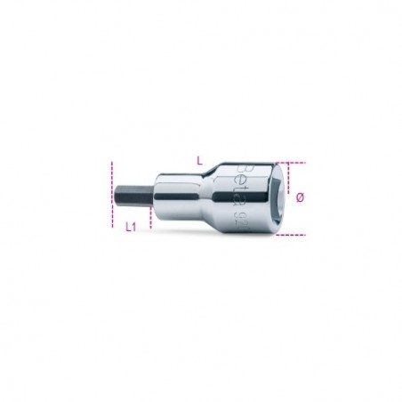 920PE-AS 1/4 Vaso de 1/2&quot, con punta plana, cromado