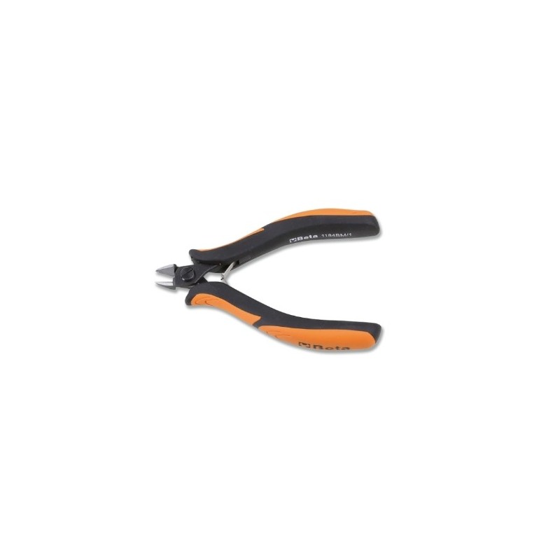 1184BM /2 Alicate de corte diagonal raso, de bocas redondeadas con mangos en bimaterial