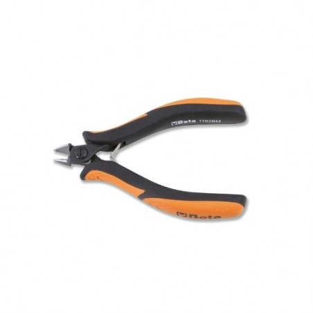 1185BM /1 Alicate de corte diagonal raso, de bocas adelgazadas con mangos en bimaterial