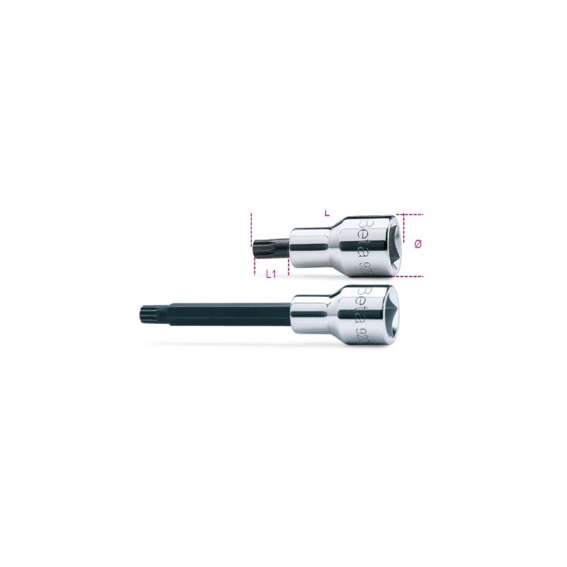 920XZN 9L Vaso de 1/2&quot, con punta XZN&reg, larga, cromado