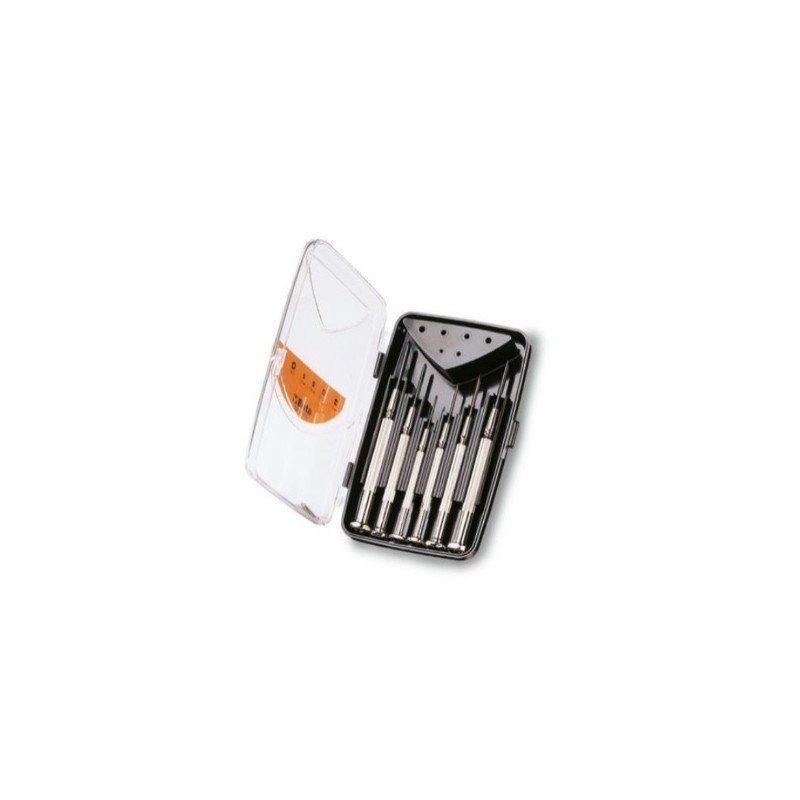 1229LPH/A6 Juego de 6 microdestornilladores planos y Phillips&reg,, en estuche de plástico