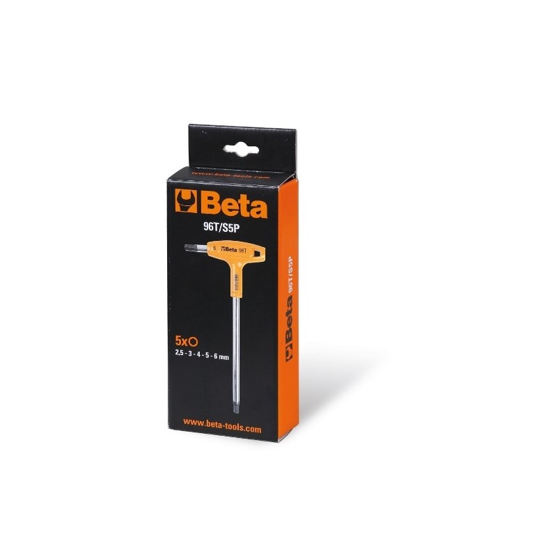 96T/S5P Juego de 5 llaves Allen con mango en T