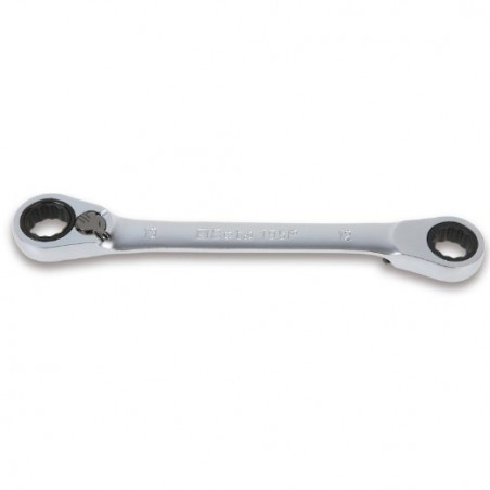 195P 8X10 Llave de estrella doble con carraca reversible, cromada