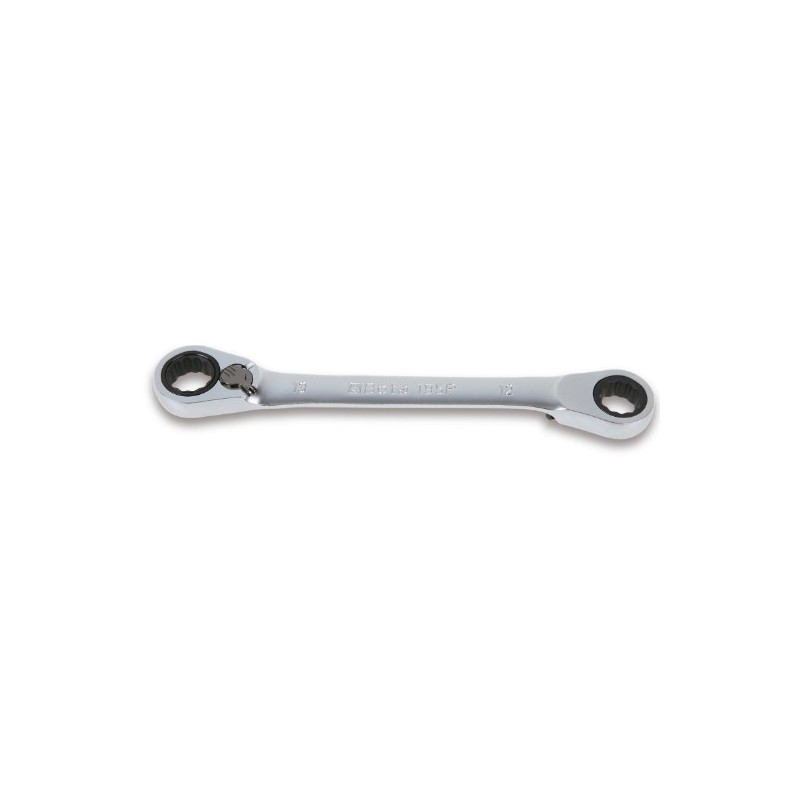195P 17X19 Llave de estrella doble con carraca reversible, cromada