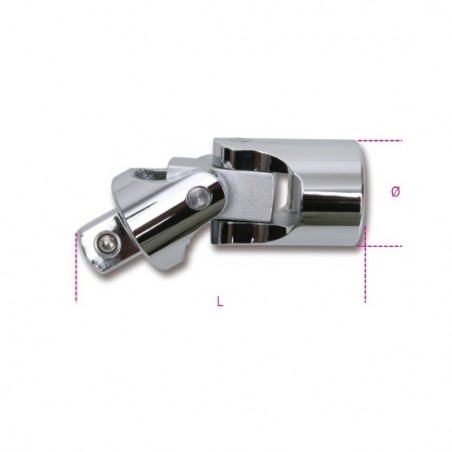 928/25 Articulación con cuadrado macho y hembra 3/4&quot,, cromada