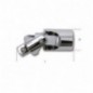 928/25 Articulación con cuadrado macho y hembra 3/4&quot,, cromada