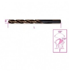 416 2,50 Broca HSS-G helicoidal con afilado especial de doble filo